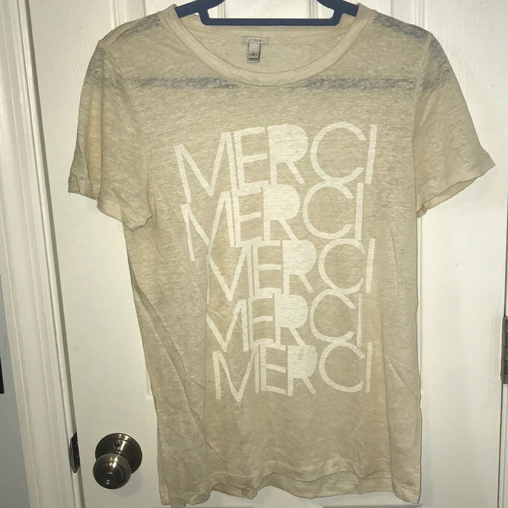 NWOT j.crew sheer merci tee in sz small